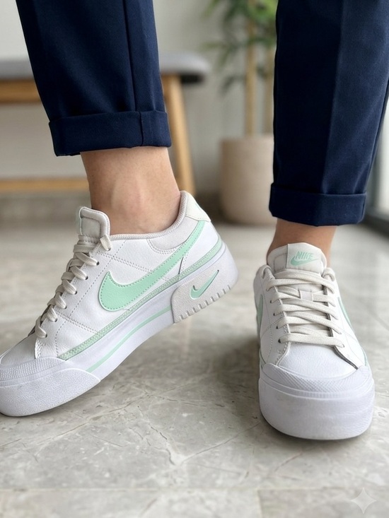 Nike Shoes - Nike Court Legacy Lift Platform Sneakers White Mint Foam Women's Size 6.5